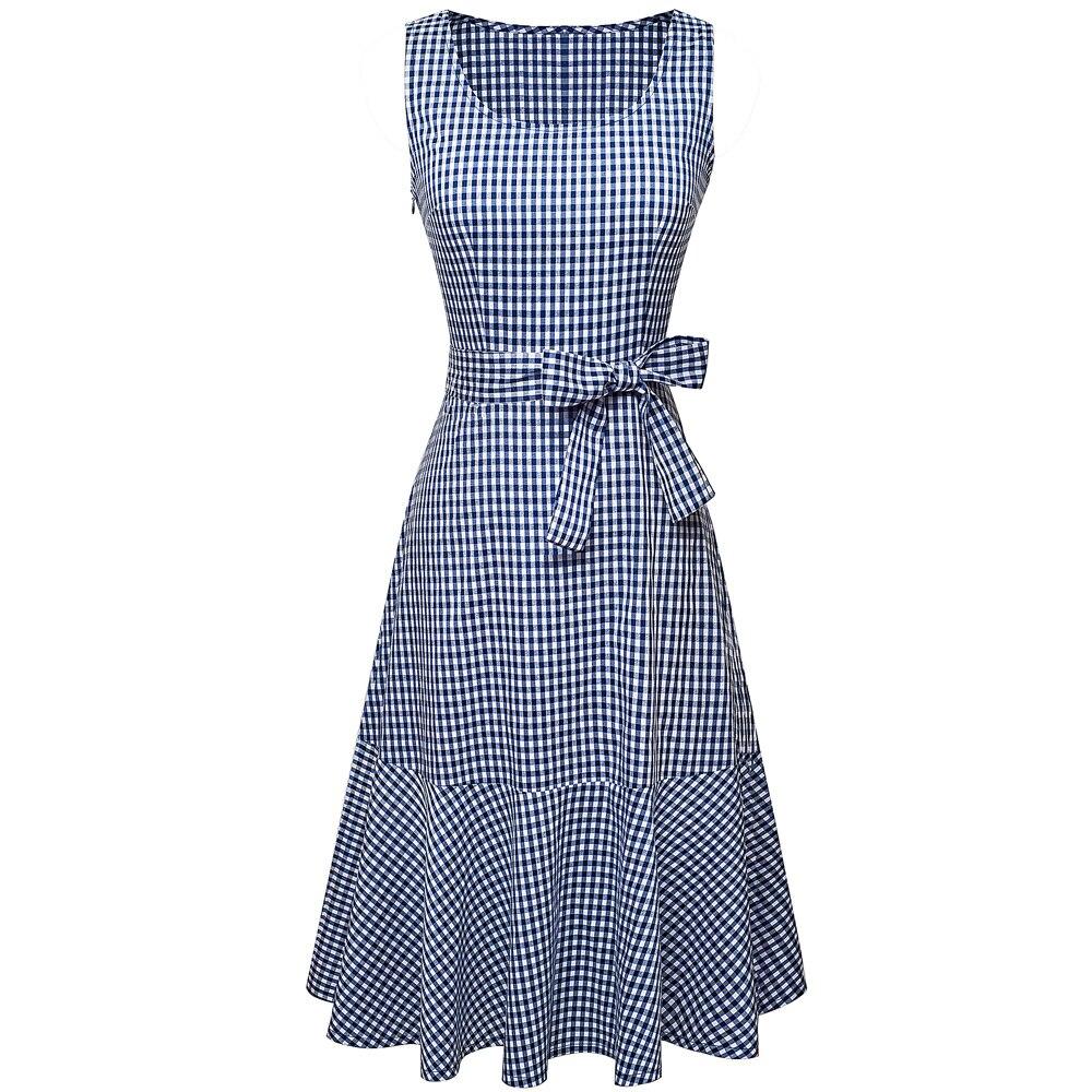 Blue Sleeveless Vintage Dress