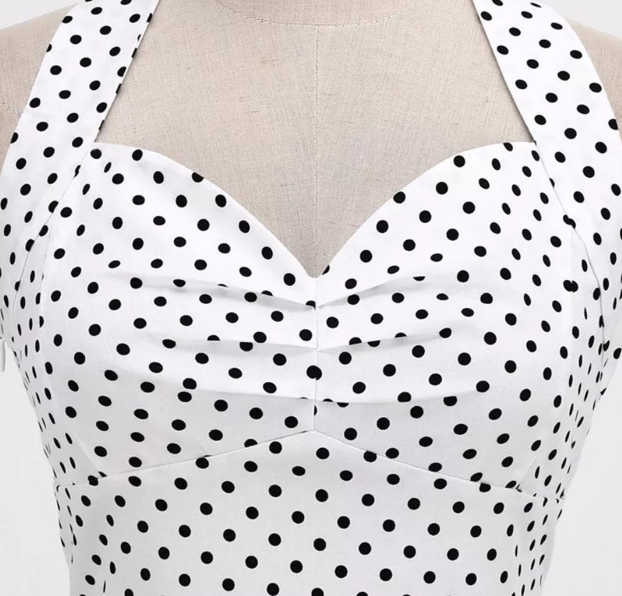 White Sexy Pin Up Vintage Dress