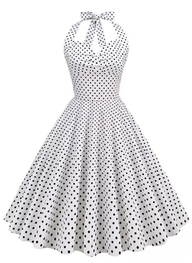 White Sexy Pin Up Vintage Dress