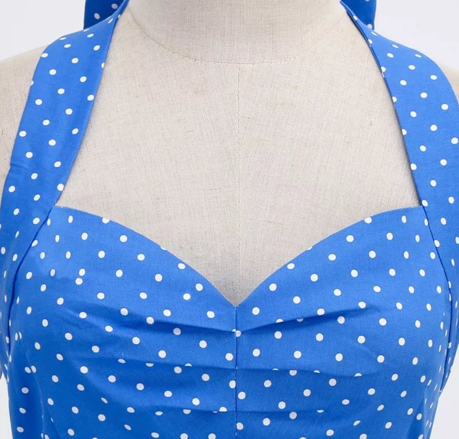 Blue Vintage Sexy Pin Up Dress
