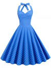 Blue Vintage Sexy Pin Up Dress