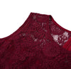 Burgundy Vintage Chic Evening Dress