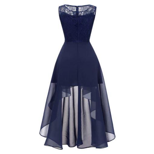Vintage Navy Chic Evening Dress