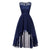 Vintage Navy Chic aftenkjole