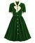 Green High Waisted Vintage Dress