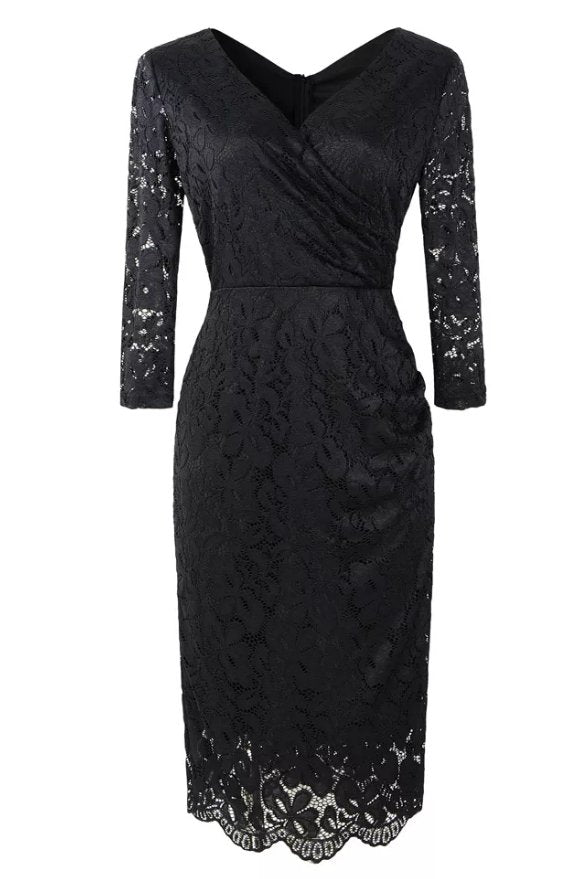 Black Tailored Vintage Dress