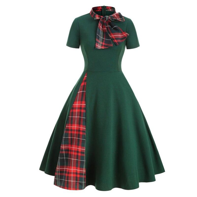 Green Tartan Vintage Dress