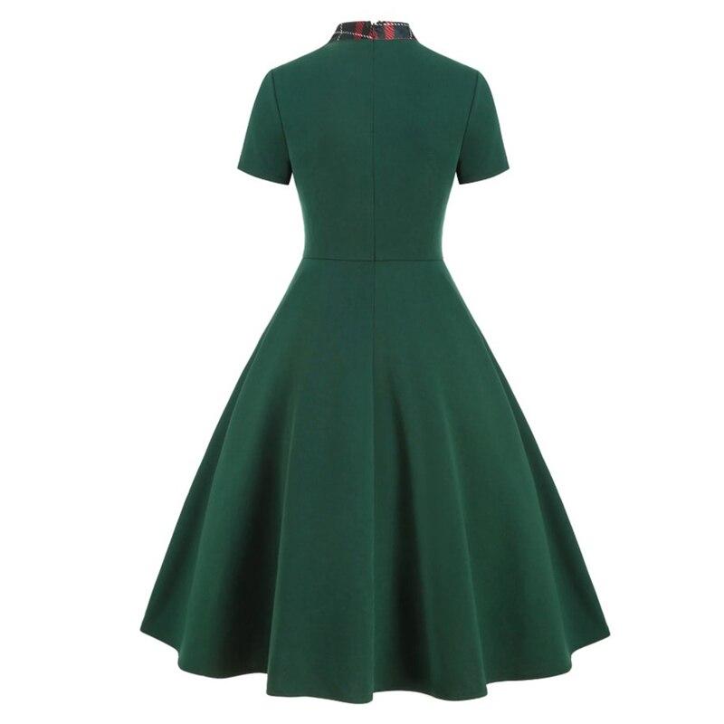 Green Tartan Vintage Dress