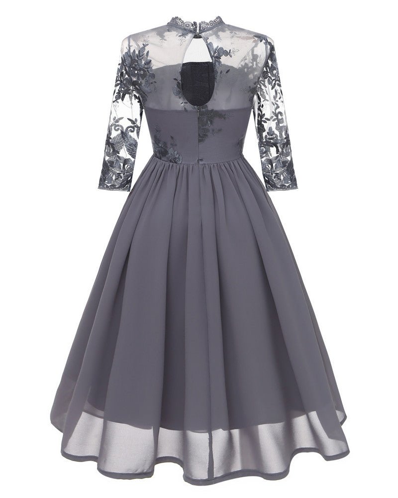 Trendy Vintage Dress Gray