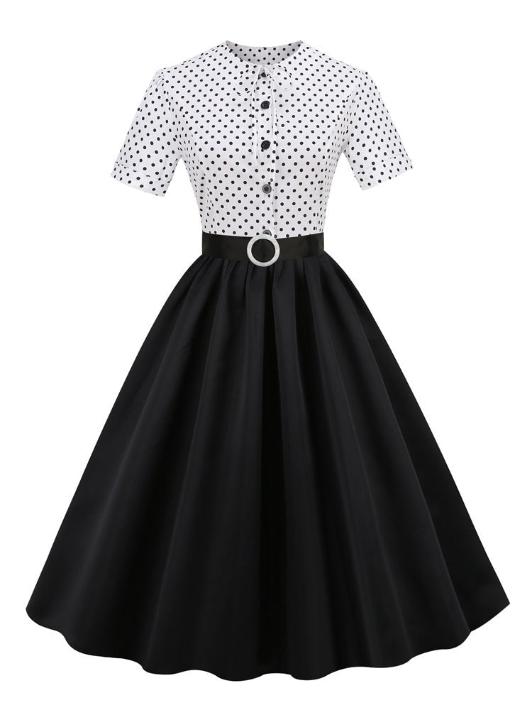 Trendy vintage kjole sort