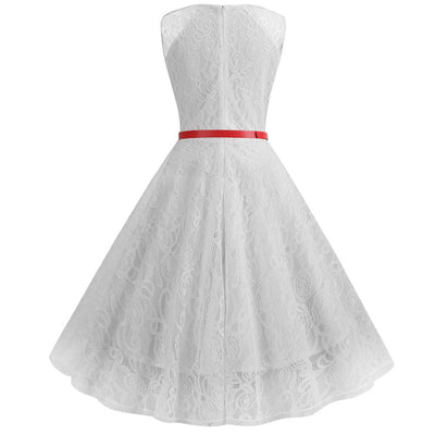 Vintage Trapeze Dress White