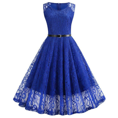 Vintage Trapeze Dress Blue