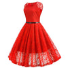 Red Trapeze Vintage Dress