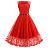 Red Trapeze Vintage Dress