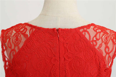 Red Trapeze Vintage Dress