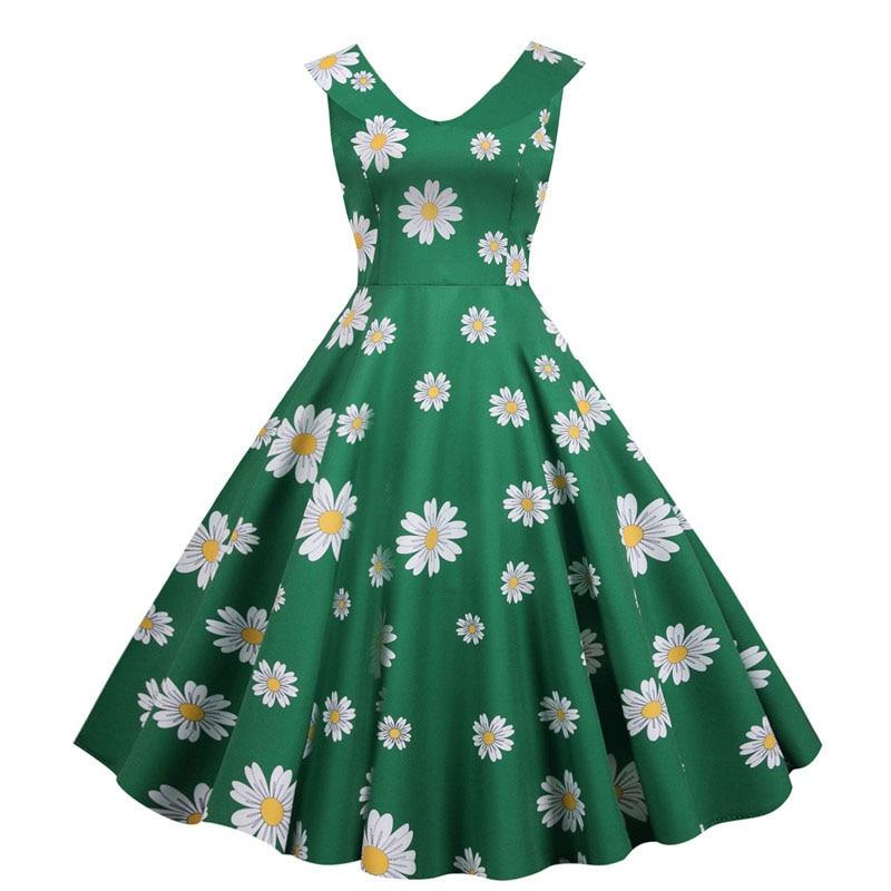 Vintage Green 50s Dress