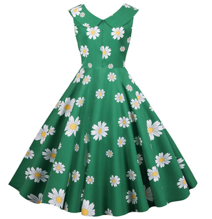 Vintage Green 50s Dress