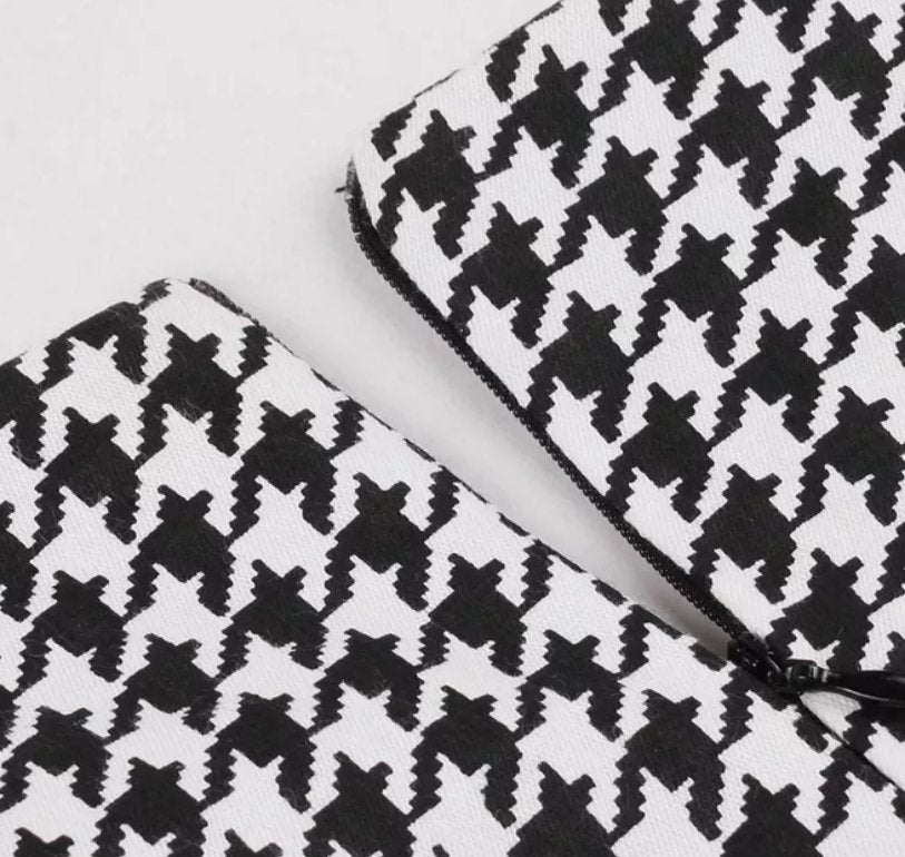 Vintage Black And White Gingham Dress