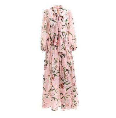 Long Dusty Pink Vintage Dress