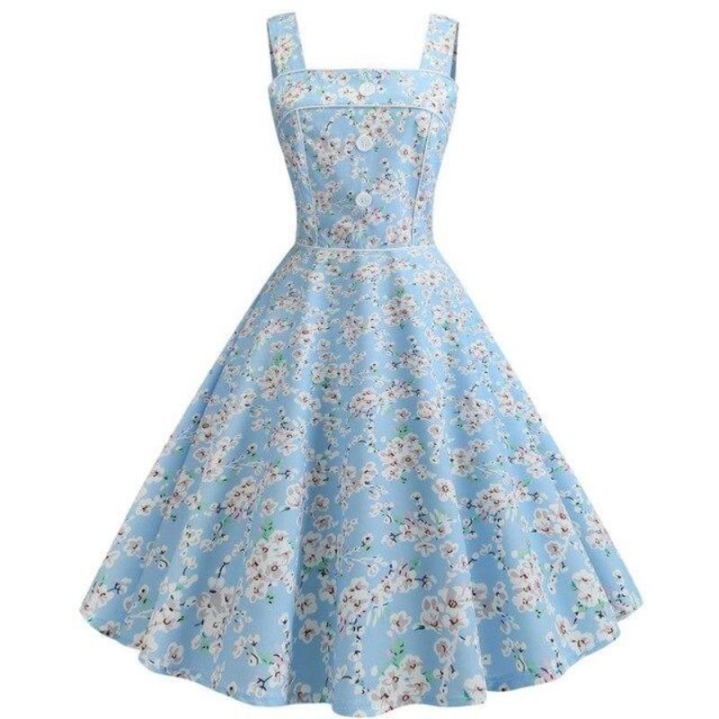 Vintage 1950 Sky Blue Dress