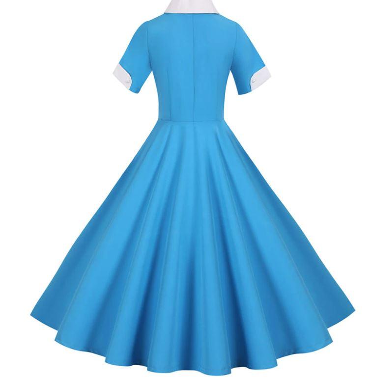 Vintage 50s Dress Sky Blue