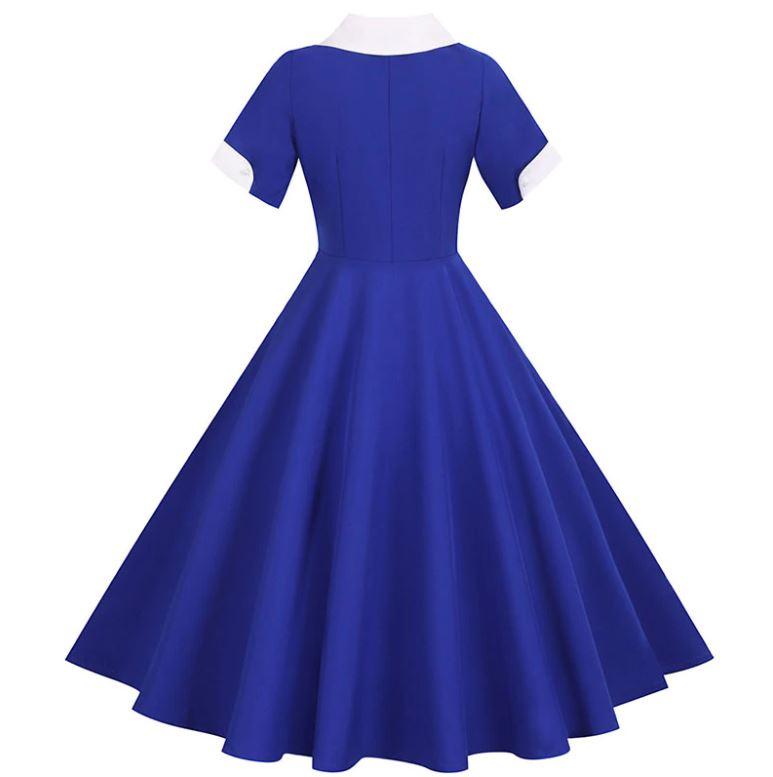 Vintage 50s Blue Dress