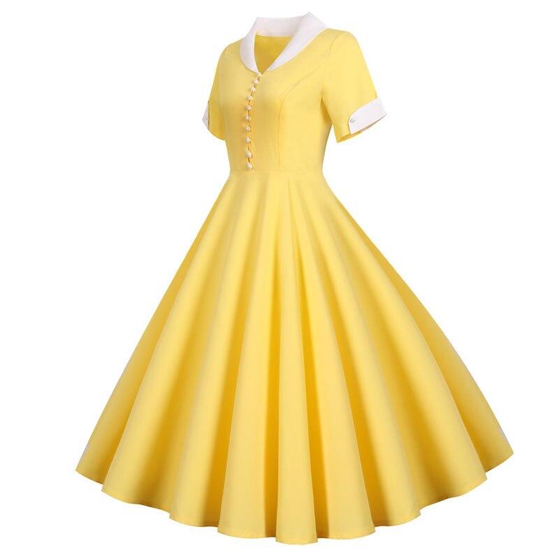 Yellow 50s Vintage Dress