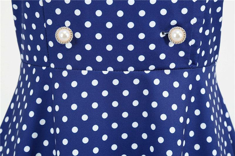 Glamorous 50s Blue Dress