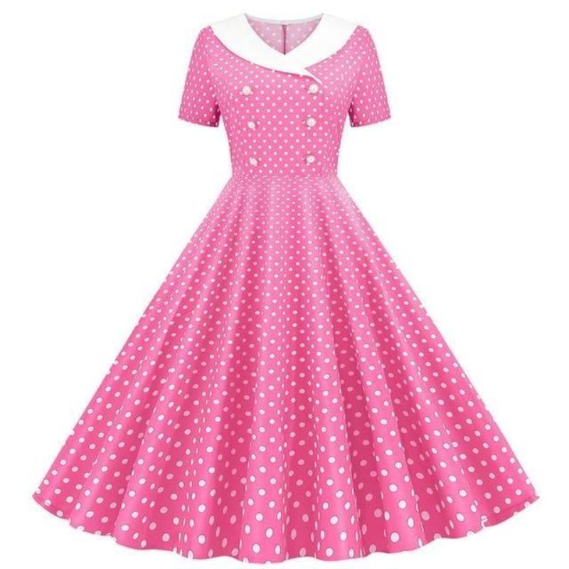 Pink 50s Swing Dress