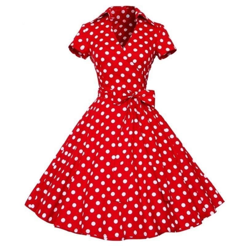 Red 50s Vintage Dress