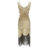 Vintage 1920s Dress Beige Black
