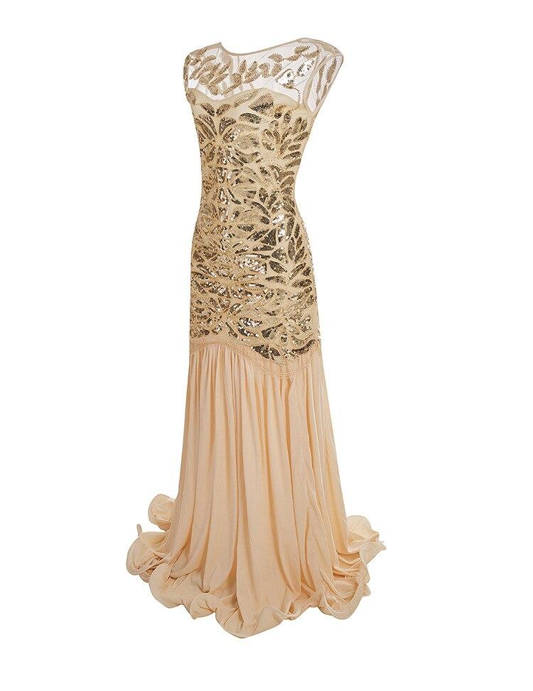 Vintage 1920s Flapper Dress Beige