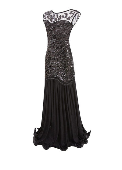 Vintage 1920s Flapper Dress Black