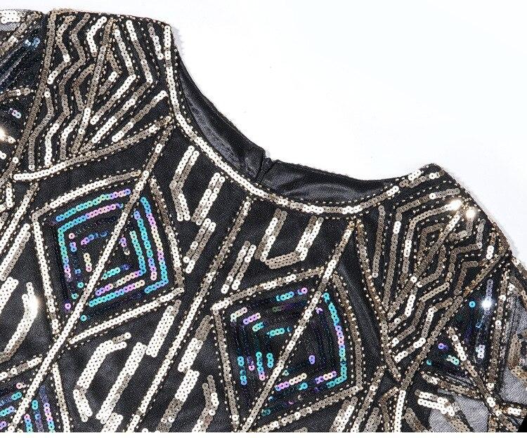 Vintage 1920s Gatsby Long Gold Dress