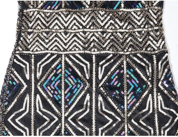 Vintage 1920s Gatsby Long Gold Dress