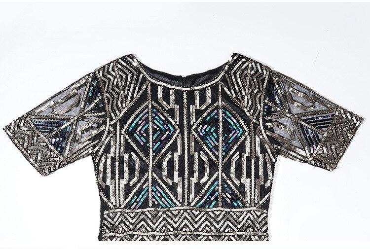 Vintage 1920s Gatsby Long Gold Dress