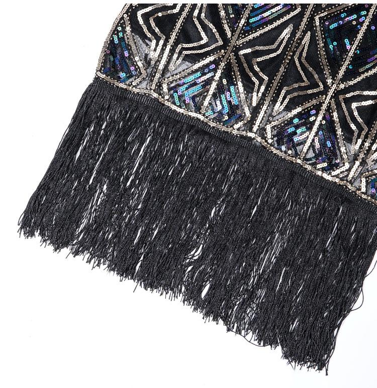 Vintage 1920s Gatsby Long Gold Dress