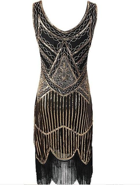 Vintage 1920s Gatsby Dress Gold