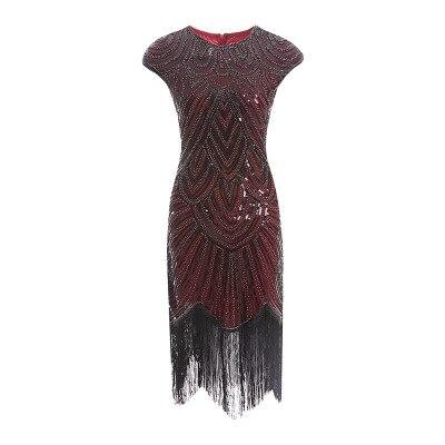 20s Dress Burgundy