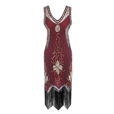 Vintage 1920s Dress Plus Size Charleston Red