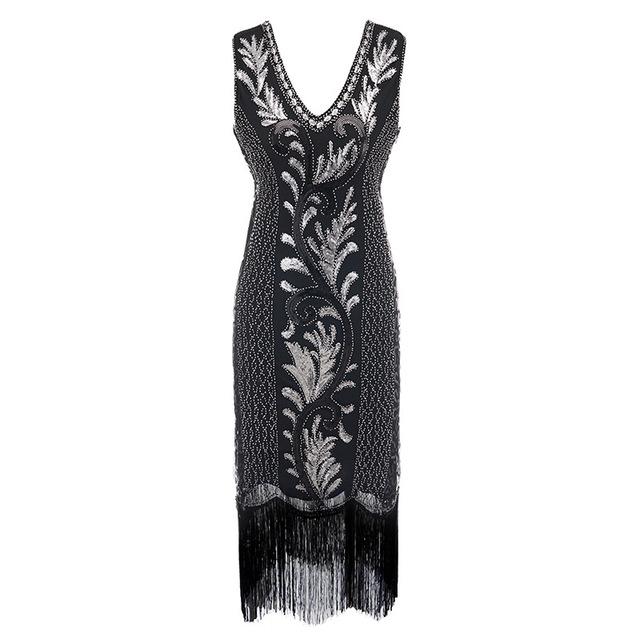 Silver 20s Cocktail Dress