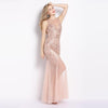 1920s Long Pink Vintage Dress