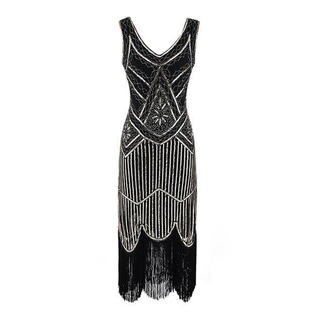 Black Gold 1920s Vintage Dress