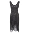 Black Silver 20s Vintage Dress