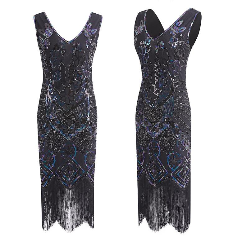 Vintage 1920s Paris Dress Black