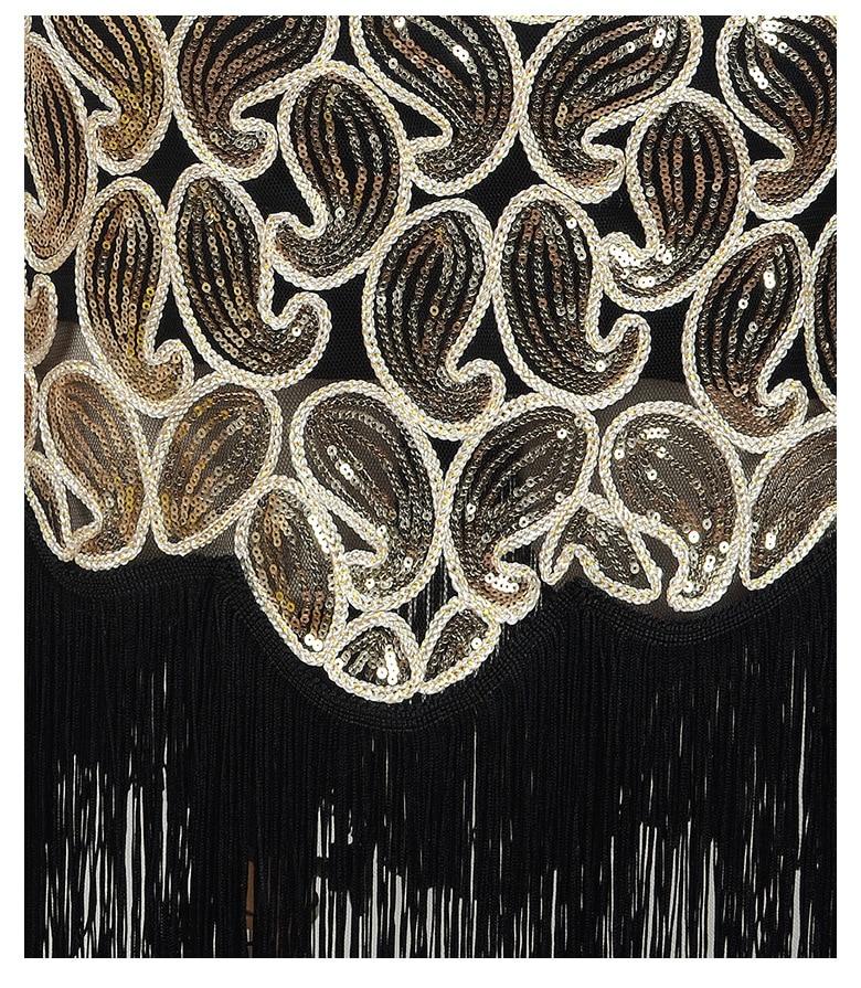 Sexy Black Gold 1920s Vintage Dress