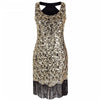 Sexy Black Gold 1920s Vintage Dress
