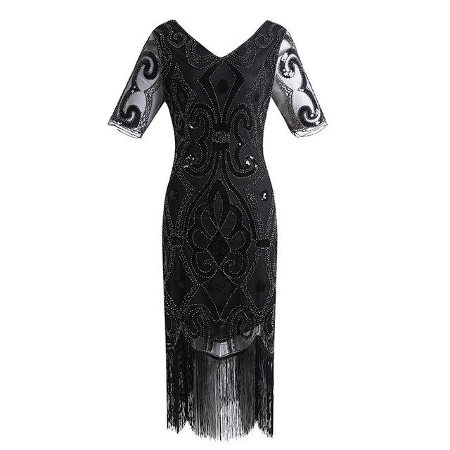 Sequin Lace 1920s Dress
