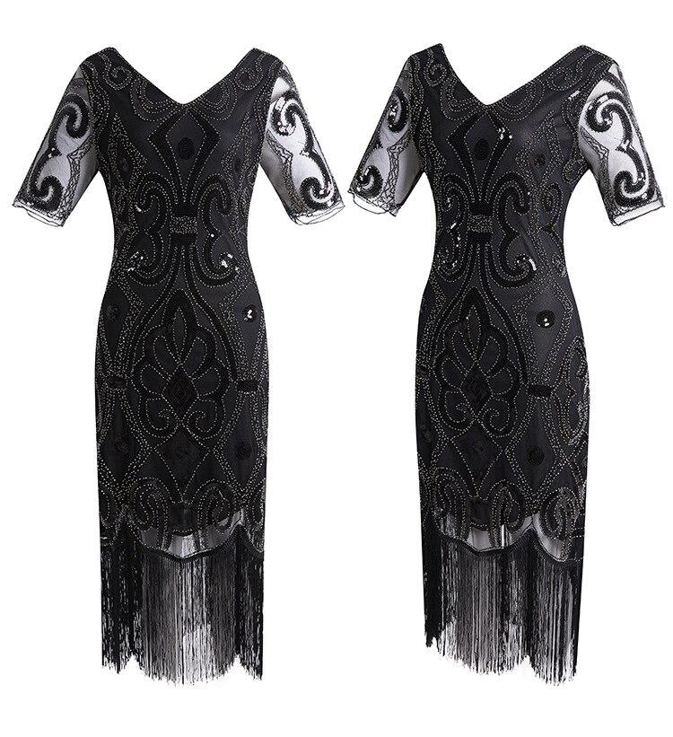 Sequin Lace 1920s Dress