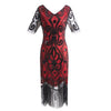 Red Lace 1920s Dress